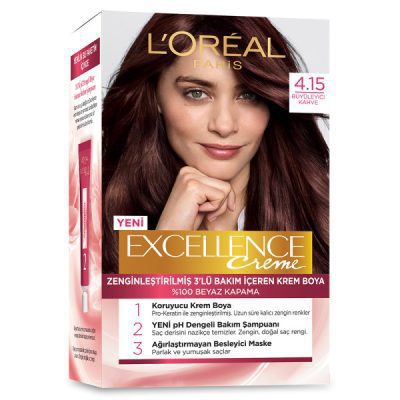 کیت رنگ موی لورآل اکسلانس شماره 4.15- مراقبت از مو لورآل- LOREAL EXCELLENCE