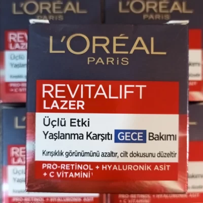 کرم ضد چروک شب رویتالیفت لیزر لورال LOREAL REVITALIFT LAZER