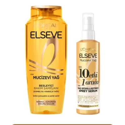 شامپو و سرم لورال برای موی خشک ELSEVE MUCIZEVI YAG